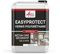 Vernis Béton, Décoratif, Sol et Mur, Polyuréthane - EASYPROTECT 50 m² | Mono-Composant, Résiste Eau, Huile, Vinaigre, Café et Uv, pour Sols et Murs, Mat ou Satiné - Arcane Industries