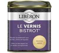 Libéron - Vernis bistrot - Vernis bois - Meubles Boiseries Objets - Très haute qualité - Anti-taches - Anti-chocs et rayures - Tendu bon - Incolore Satin - 0,5L