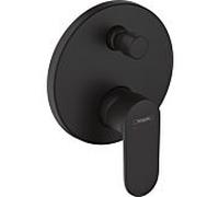 hansgrohe Vernis Blend Mitigeur monocommandé encastré pour bain, combiné de sécurité intégré, 71467670, Couleur: noir mat