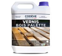 Vernis Bois Palette - Codeve Bois - 5L - Intérieur/extérieur - Pour Protéger Votre Bois De Palette En Pin, Sapin, Douglas Ou Peuplier.