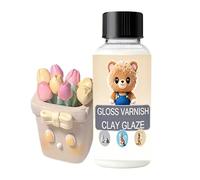 Vernis Brillant Pour Pâte Autodurcissante | Peinture Poterie Finition Brillante - Vernis pour argile autodurcissante | Pour Et Adultes Céramique Bois Résine Art Artisanat Cuisson Tissu Extérieur Pâte
