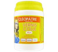 CLEOPATRE- Vernis Colle Transparent effet Mat - Séchage rapide - Sans solvant - Pot 250 g