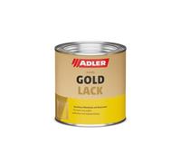 Vernis doré ADLER pour le bois et le métal - 125 ml - Intérieur et extérieur - Effet doré satiné - Écologique, résistant aux intempéries et résistant à la chaleur avec forte protection anticorrosion