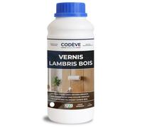 Vernis Lambris Bois - Codeve Bois - 1L - Intérieur - Pour Protéger Un Lambris En Bois De Sapin, Douglas, épicéa Ou Frêne.