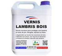 Vernis Lambris Bois - Codeve Bois - 20L - Intérieur - Pour Protéger Un Lambris En Bois De Sapin, Douglas, épicéa Ou Frêne.