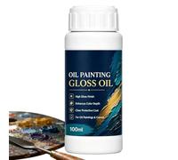 Vernis peinture acrylique, revêtement protecteur finition brillante, 100 ml | Finition transparente brillante, formule non jaunissante, aide à prévenir les fissures, protège les œuvres d'art, application