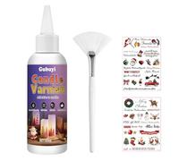 Vernis pour Bougie, Brillant Vernis à Bougie | 200ml Vernis Acrylique Brillant, Bougies Peinture Pinceau Haute Brillant, Vernis Transparent Imperméable et Résistant Rayures