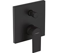 hansgrohe Vernis Shape bain à encastrer, avec combinaison de sécurité intégrée, noir mat