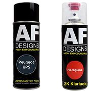 Vernis Voiture Pulvérisation Kit pour Peugeot Kps Bleu Abysse Nacré 2K Vernis Transparent Basislack Aérosol Spray 2x400ml