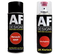 Vernis Voiture Pulvérisation Kit pour Renault Nnp Rouge Flamme Nacré 2K Vernis Transparent Basislack Aérosol Spray 2x400ml