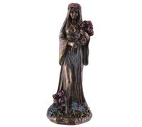 Véronese - Déesse celtique de la Trinité Vierge - Miniature en pierre artificielle bronzée et colorée à la main