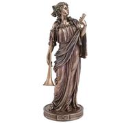 Veronese Design 8 5/8 Sculpture Inich Clio La Muse Grecque de l'histoire en résine coulée à froid Finition bronze