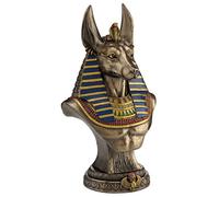 Veronese Design Ancien Buste égyptien du Dieu Jackal Anu inition Bronze