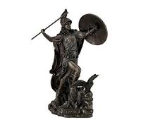 Veronese Design Athena Statue Grecque déesse de la Sagesse et de la Guerre lançant Javelin Finition Bronze