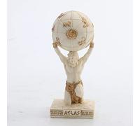 Veronese Design Figurine Miniature en résine de 9,5 cm - Atlas Le Titan Grec Porteur du Ciel - Finition Or Blanc