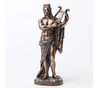 Veronese Design Sculpture en résine coulée à froid avec finition bronze du dieu grec Apollo de 16,5 cm de haut