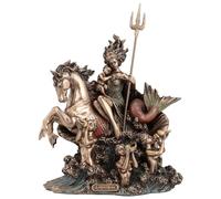 Veronese Design Sculpture en résine coulée à froid en forme d'amphitrite de la déesse grecque de la mer - Finition bronze - 24,9 cm