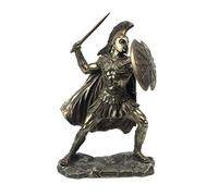Veronese Design Statue d'Achille Trojan War Hero Tenant la Lance et Le Bouclier