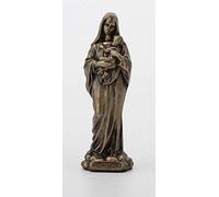 Veronese Design Statue Vierge Marie en résine coulée Peinte à la Main Finition Bronze Antique