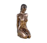VERONESE Figurine Nude Woman Relaxing Kneeling Hands Behind Bronzed Sculpture by Unbekannt