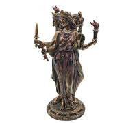 VERONESE Hecate Hekate Statuette triple déesse grecque de la magie, finition bronze 20,8 cm