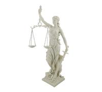 VERONESE Statue Dame Justice Romaine Déesse Justitia Themis Finition marbre