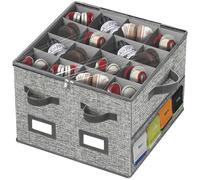 VERONLY Rangement de chaussures avec couvercle, organisateur de chaussures avec 16 compartiments, armoire à chaussures pliable avec fenêtre, 4 sacs en filet, étiquettes pour chaussures plates