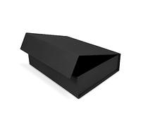 Verpackungswelt Coffret cadeau avec couvercle - 16 x 12 x 4 cm - Boîte cadeau avec fermeture magnétique - Parfait pour anniversaire, mariage, Noël, naissance - Emballage cadeau en noir naturel