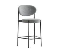 Verpan - Chaise de bar rembourrée Gris