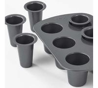 Verre à biscuits Wilton, 6 cavités | Moule à Shots en Biscuits, 6 Cavités, Pour Pâte à Biscuits, Coupes à Dessert, Chocolat, Fêtes et Cocktails