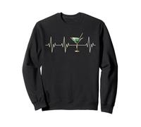Verre à Cocktail Cool Martini Heartbeat Love Happy Hour Brunch Sweatshirt