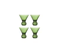 Bloomingville Verre à cocktail Corliss. lot de 4 Vert