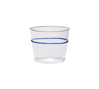 Verre à eau en verre bleu, 200 ml, empilable, léger, fait main - Hübsch, Orbit - Ø8x7 cm