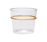 Verre à eau en verre jaune, 200 ml, empilable - Hübsch, Orbit - Ø8x7 cm