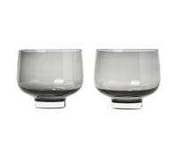Verre à eau FLOW, set de 2 pc, 220 ml, smoke, Blomus