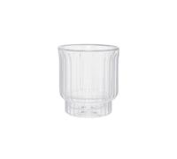 Verre à latte rainuré avec double paroi CHiATO, 300 ml - transparent