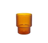 Verre à latte rainuré CHiATO, 260 ml - brun
