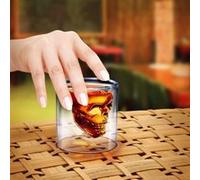 Verre à liqueur tête de mort double paroi G