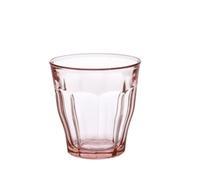 Duralex Lot de 4 verres empilables en verre trempé 25 cl, lot de verres de cuisine résistants pour eau, jus, soda, usage quotidien, couleurs assorties, collection Picardie