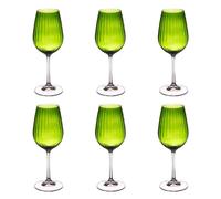 Verre à pied vert Santa 35 cl (lot de 6)