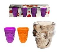 Atosa Verre à shooter Halloween 41279 Tête de mort 5 cm 4 unités