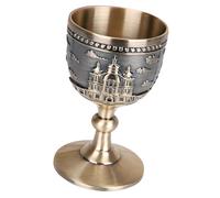 Verre à shot à pied haut en alliage de zinc de qualité supérieure, élégant gobelet à vin blanc pour vodka, tequilas et liqueurs, mélange de métal, verre à vin en métal solide, gobelet russe, tasse à