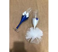 Verre A Vin 1 paire de vin de mariage verre champagne verre rouge vin tasse blue robe champagne goblet fournit des lunettes de vin de haute qualité Verres A Vin ( Capacity : 301 400ml , Color : A )