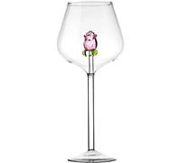 Verre à vin 3D Rose - 650 ml, design élégant et cadeau
