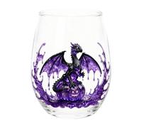 Verre à vin 400 ml sans pied avec motif dragon imprimé en 2D