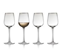 Lyngby Glas Verre à vin blanc Palermo Gold 30 cl. lot de 4 Transparent-or