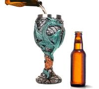 Verre à vin en forme de dragon - Gobelet médiéval en acier inoxydable - polyvalents et sûrs pour les rassemblements et la décoration de fête