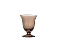 Verre à vin en verre recyclé marron, soufflé à la bouche, bulles d'air - Bloomingville, Florentine - Ø8xH10 cm