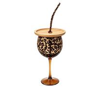 Verre À Vin Motif Léopard Calice Avec Plateau À Apéritif Et Éutilisable | Gobelet À Vin Imprimé Léopard Couvercle De Plateau À Collation Et Réutilisable Verre À Vin Imprimé Léopard Pour Pendaison