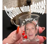 Verre à vin personnalisé avec photo, verre à vin gravé photo, verre à vin personnalisé, verre à vin d'anniversaire personnalisé, verre à vin photo personnalisé, multifonctionnel, verre à vin de fête d
